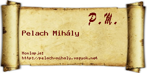 Pelach Mihály névjegykártya