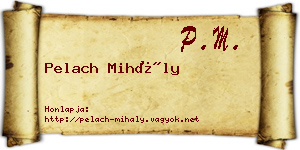 Pelach Mihály névjegykártya