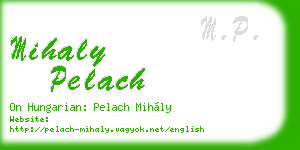 mihaly pelach business card